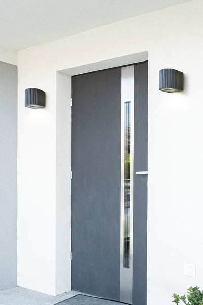 Artisan Concrete Corinthian Wall Sconce Dark Grey Fixture
