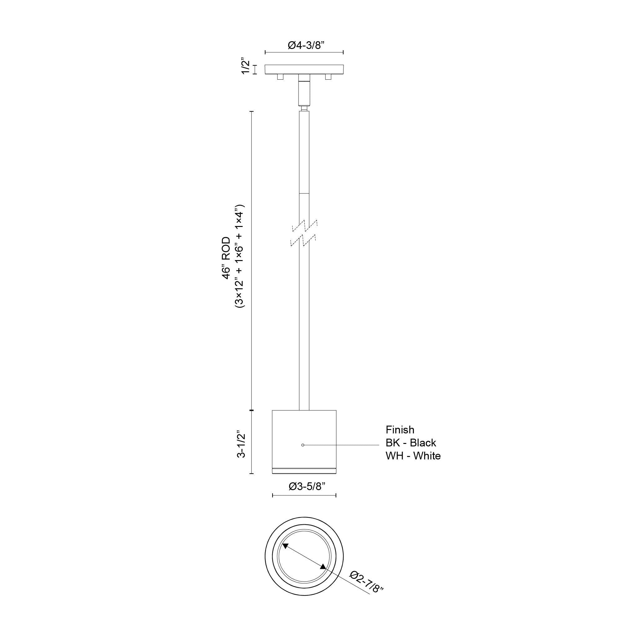 Nordic 3-in Wet-Rated Outdoor Cylinder Pendant (3-in Dia.)