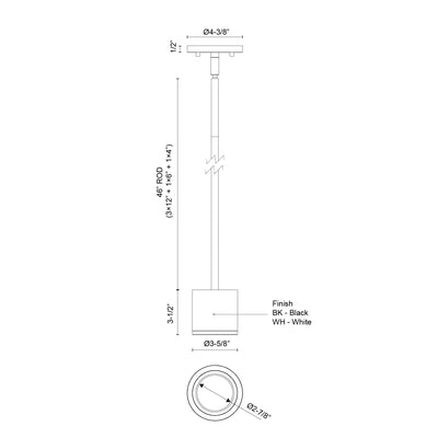 Nordic 3-in Wet-Rated Outdoor Cylinder Pendant (3-in Dia.)