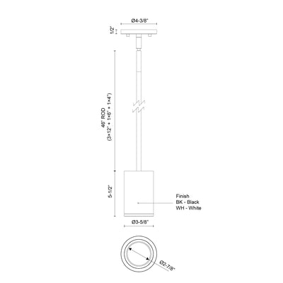 Nordic 5-in (3-in Dia.) Aluminum Outdoor Pendant