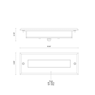 Bristol 10-in Aluminum Outdoor Step Light
