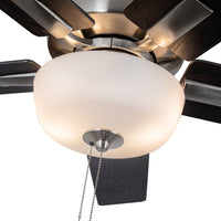 Erikson 52-in Brushed Nickel Pull Chain Ceiling Fan with Bulbs