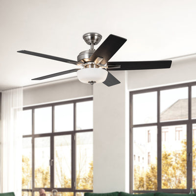 Erikson 52-in Brushed Nickel Pull Chain Ceiling Fan