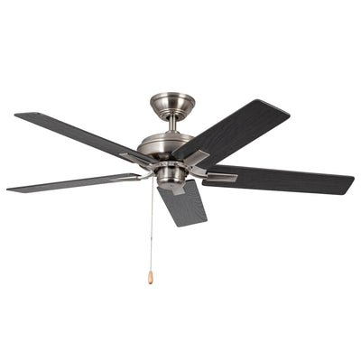 Erikson 52-in Brushed Nickel Reversible AC Ceiling Fan