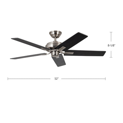 Erikson 52-in Brushed Nickel AC Ceiling Fan