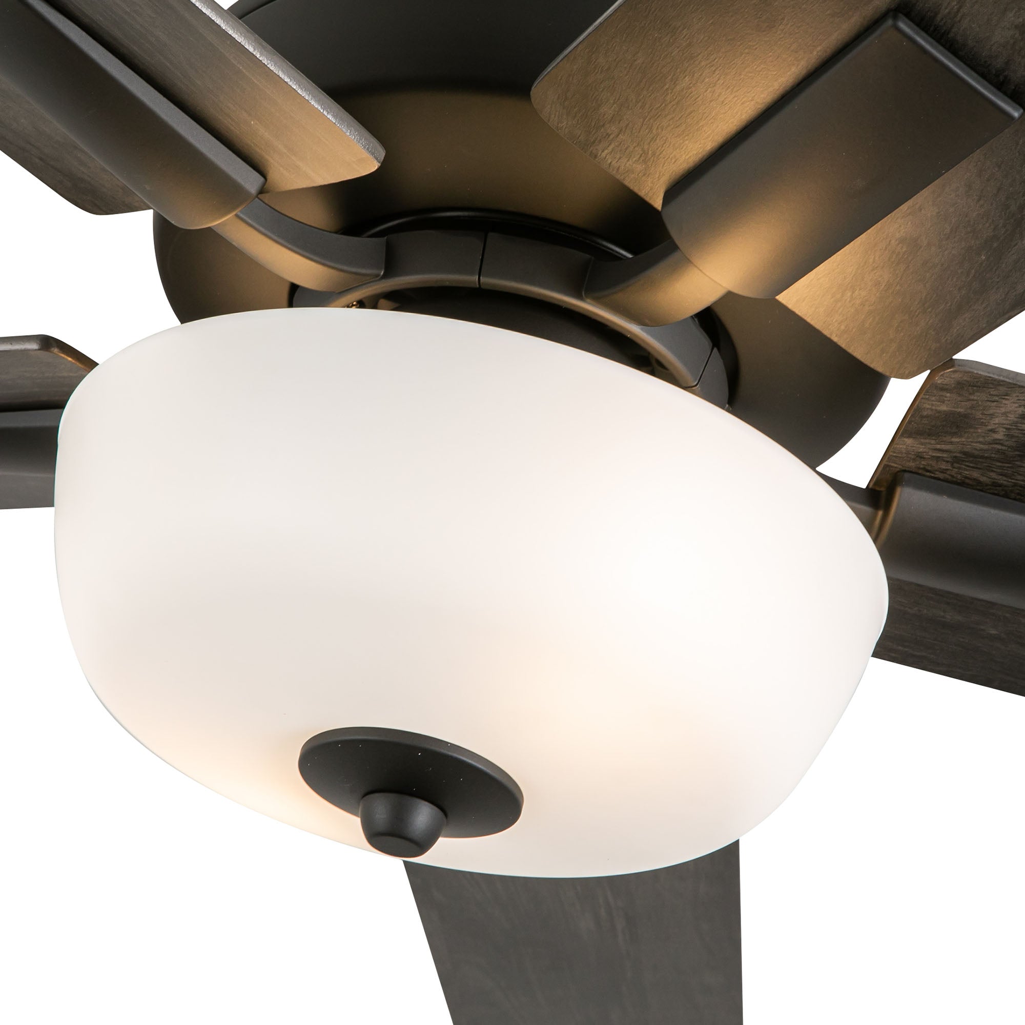 Erikson 52-in Matte Black Ceiling Fan with Bulbs