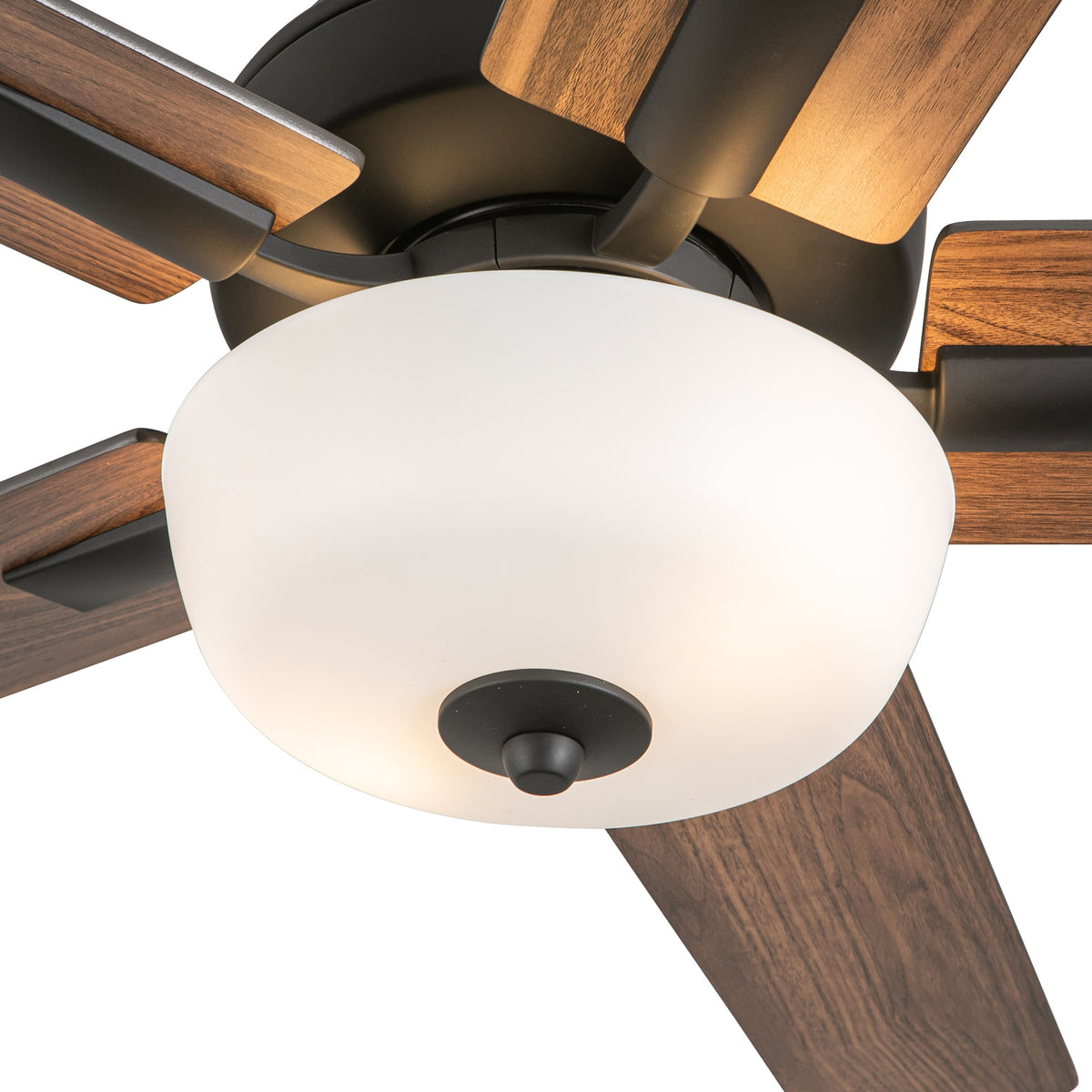 Erikson 52-in Matte Black Ceiling Fan with Bulbs