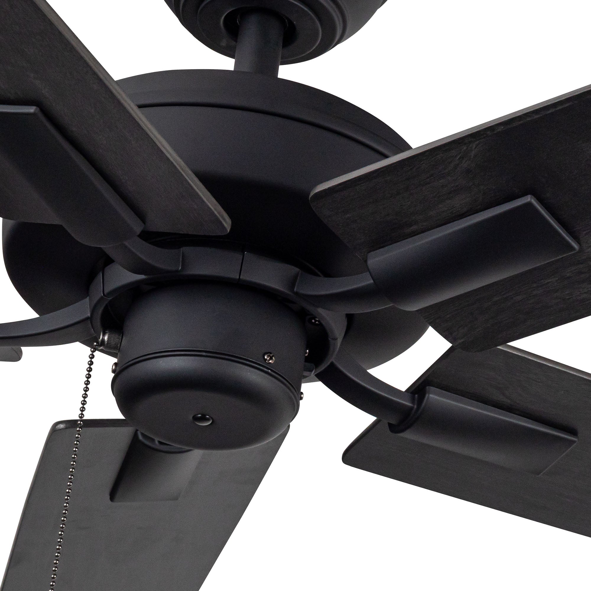 Erikson 52-in Matte Black Pull Chain Ceiling Fan