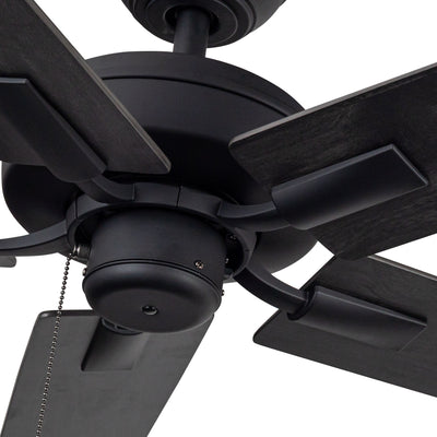 Erikson 52-in Matte Black Pull Chain Ceiling Fan