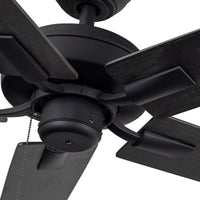 Erikson 52-in Matte Black Pull Chain Ceiling Fan