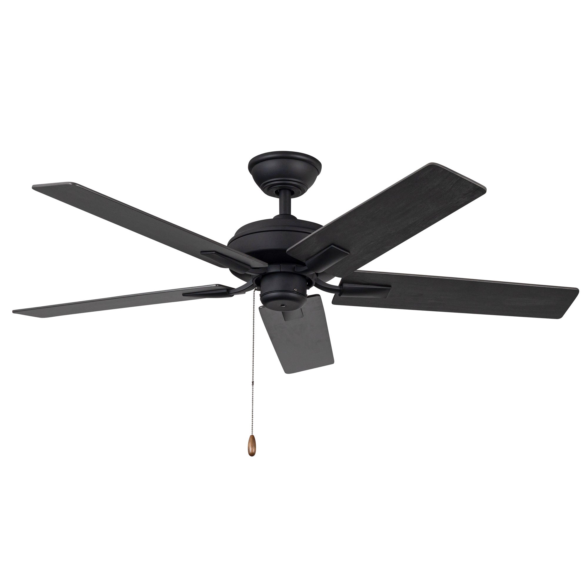 Erikson 52-in Matte Black Pull Chain Ceiling Fan