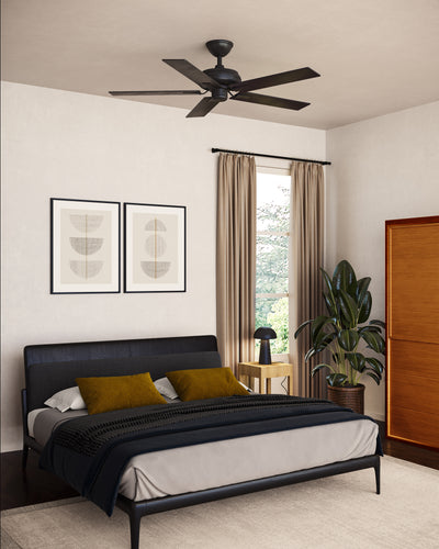 Erikson 52-in Matte Black Ceiling Fan