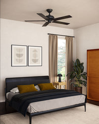 Erikson 52-in Matte Black Ceiling Fan