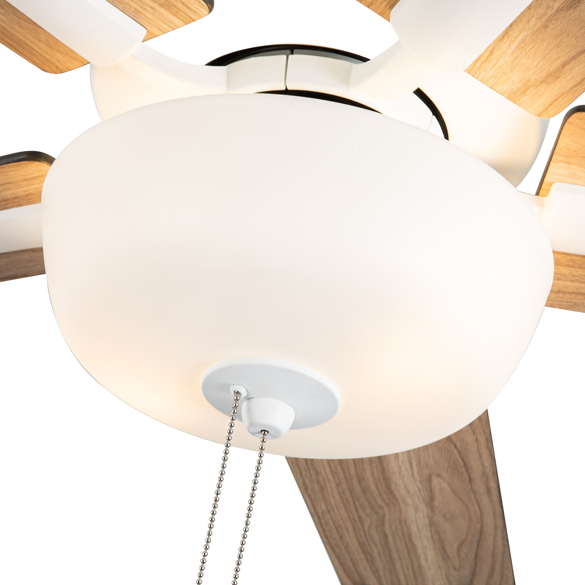 Erikson 52-in White Pull Chain Ceiling Fan with Bulbs