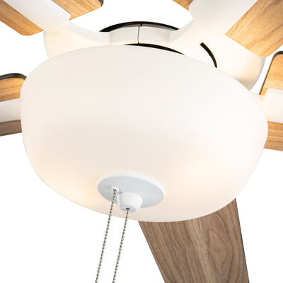 Erikson 52-in White Pull Chain Ceiling Fan with Bulbs