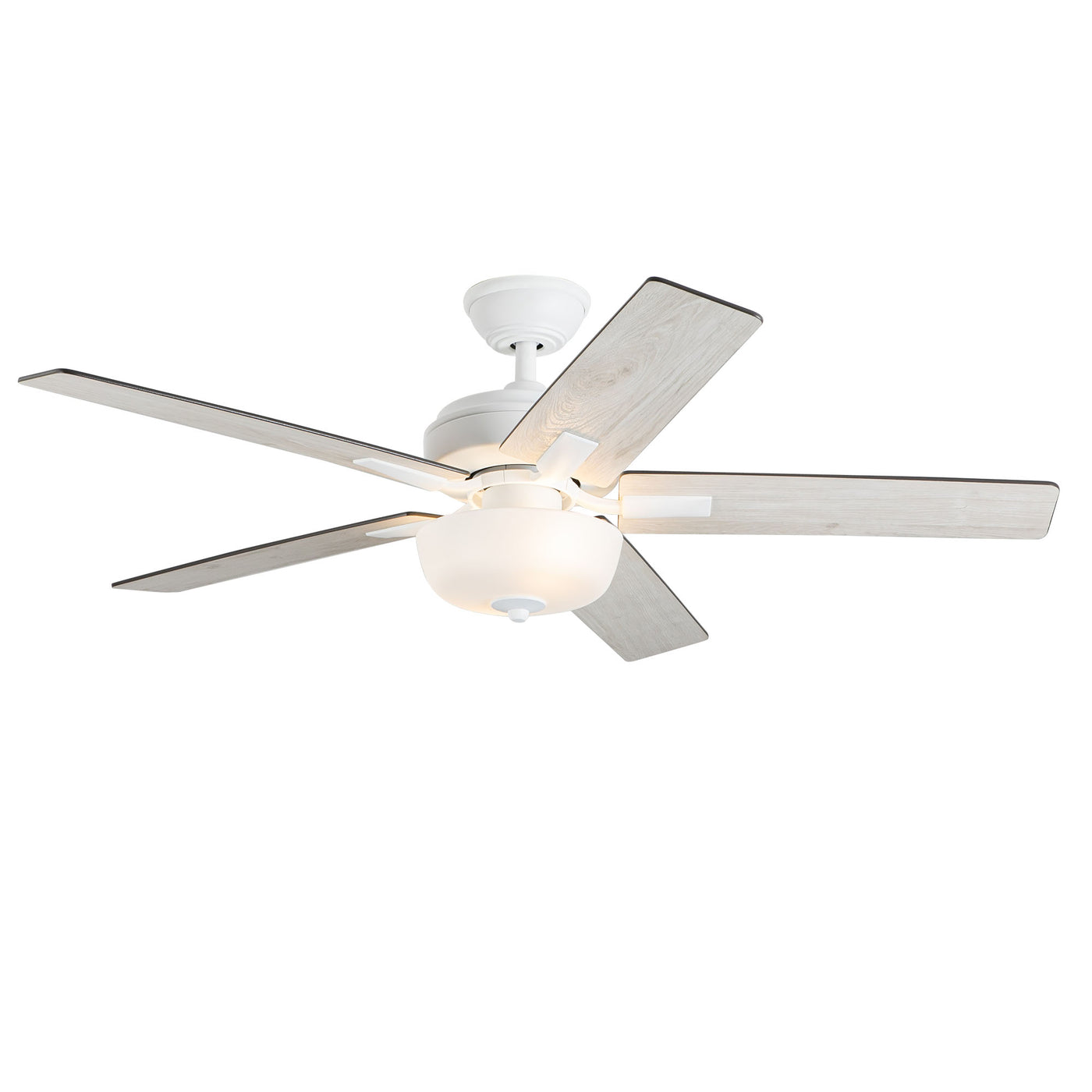 Erikson 52-in White Ceiling Fan with Bulbs