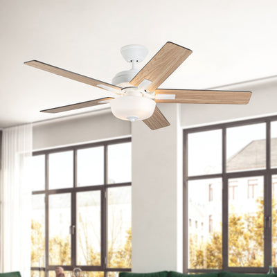 Erikson 52-in White Ceiling Fan with Bulbs