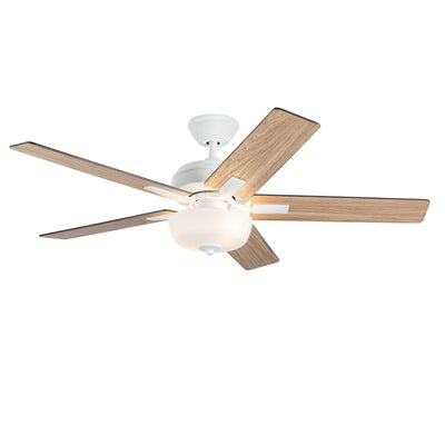Erikson 52-in White Ceiling Fan with Bulbs