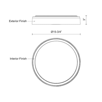 Essex 16-in Steel Flush Mount