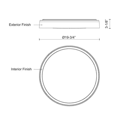 Essex 20-in Steel Flush Mount
