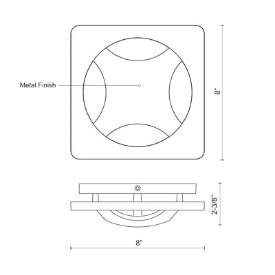 Etna 8-in Aluminum Outdoor Wall Sconce