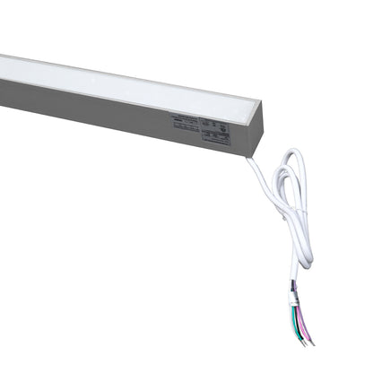 Commercial Linear Pendant Lighting 100W 8ft Up and Down Silver Fixture