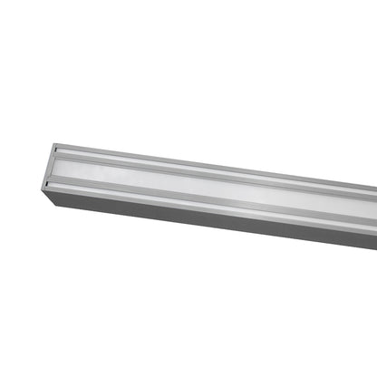Commercial Linear Pendant Lighting 100W 8ft Up and Down Silver Fixture
