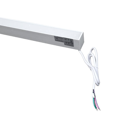 Commercial Linear Pendant Lighting 100W 8ft Up and Down White Fixture
