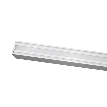 Commercial Linear Pendant Lighting 100W 8ft Up and Down White Fixture