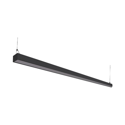 Commercial Linear Pendant Lighting 100W 8ft Up and Down Black Fixture