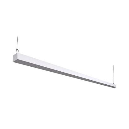 Commercial Linear Pendant Lighting 100W 8ft Up and Down White Fixture