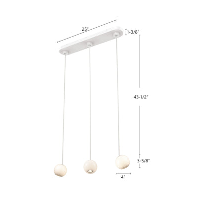 Europa 3 Head Aluminum Multi Pendant