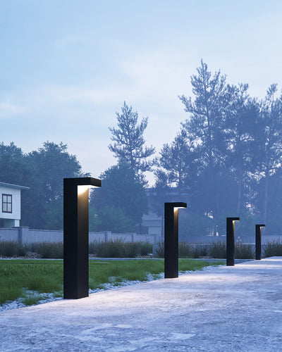Evans 24-in Heavy Cast Aluminum Exterior Bollard Light