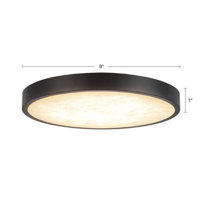 Evelyn 9-in Steel Flush Mount