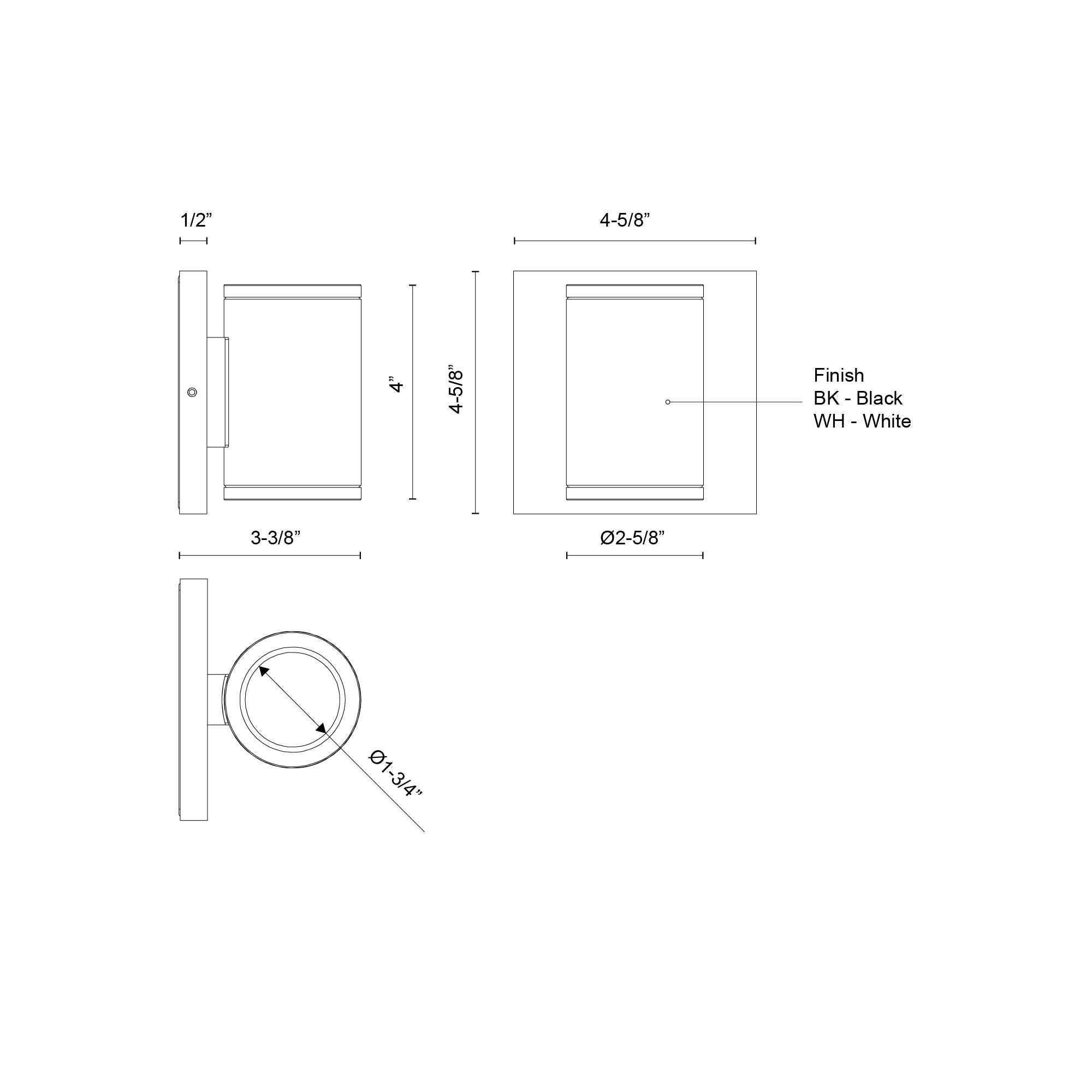 Nordic 4-in Aluminum Outdoor Wall Light