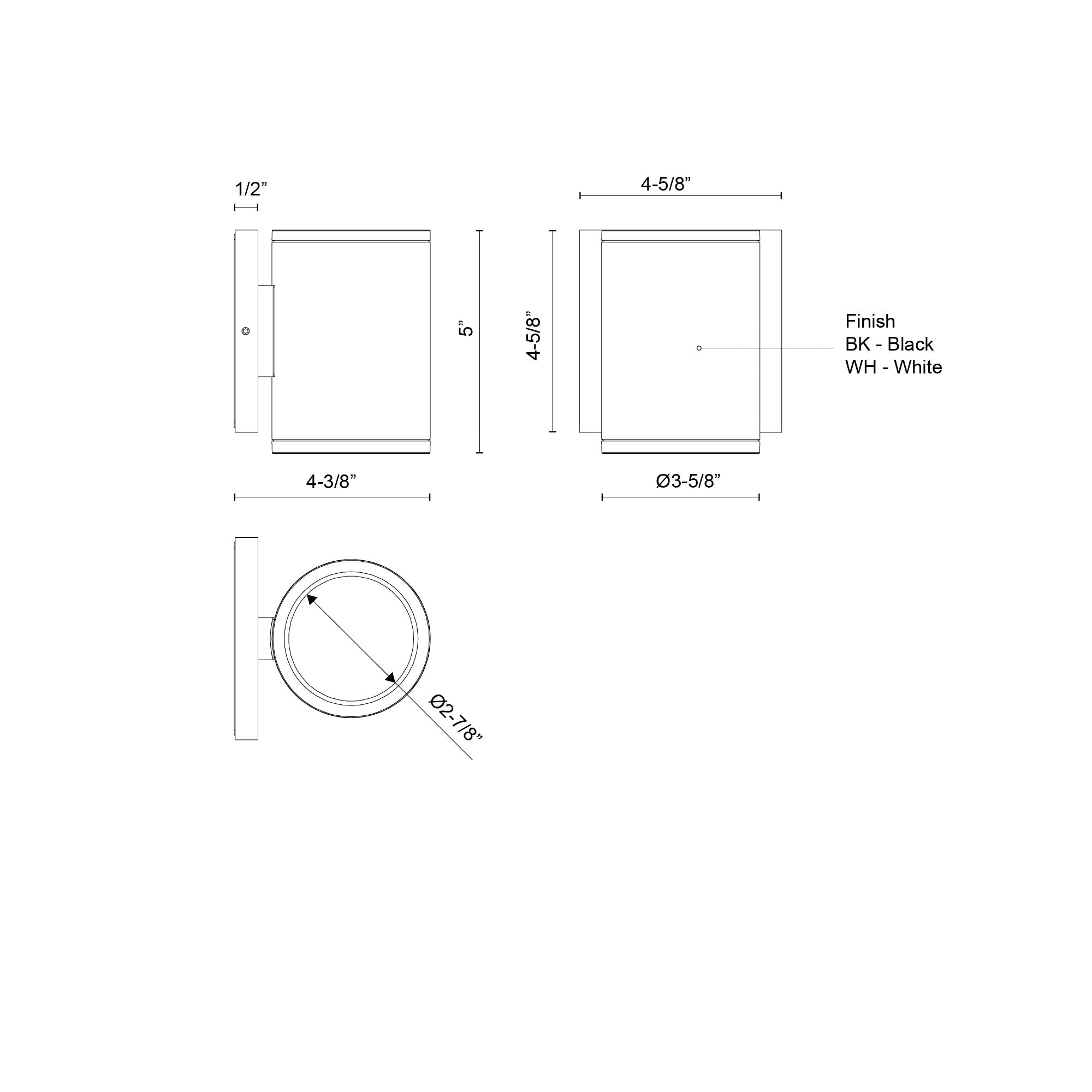 Nordic 5-in (3-in Dia.) Aluminum Outdoor Wall Light