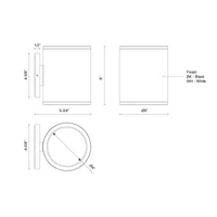 Nordic 6-in (5-in Dia.) Aluminum Outdoor Wall Light