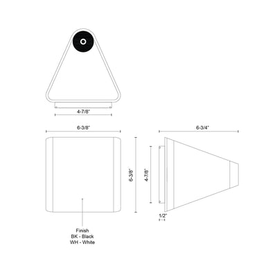 Ellis 6-in Aluminum Outdoor Wall Sconce