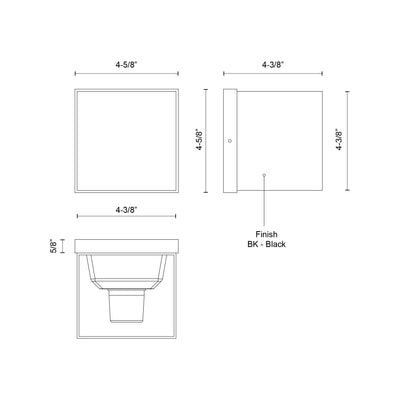 Rene 5-in Aluminum Outdoor Wall Sconce