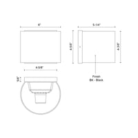 Rene 6-in Aluminum Outdoor Wall Sconce