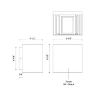Helsinki 6-in Aluminum Outdoor Wall Sconce