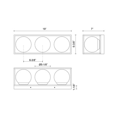 Amelia 19-in Aluminum Outdoor Wall Sconce