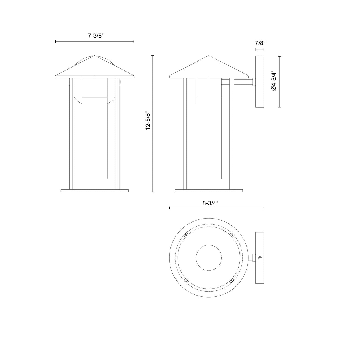 Tenko 12-in Aluminum Outdoor Wall Light