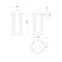 Tenko 12-in Aluminum Outdoor Wall Light