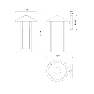 Tenko 12-in Aluminum Outdoor Wall Light