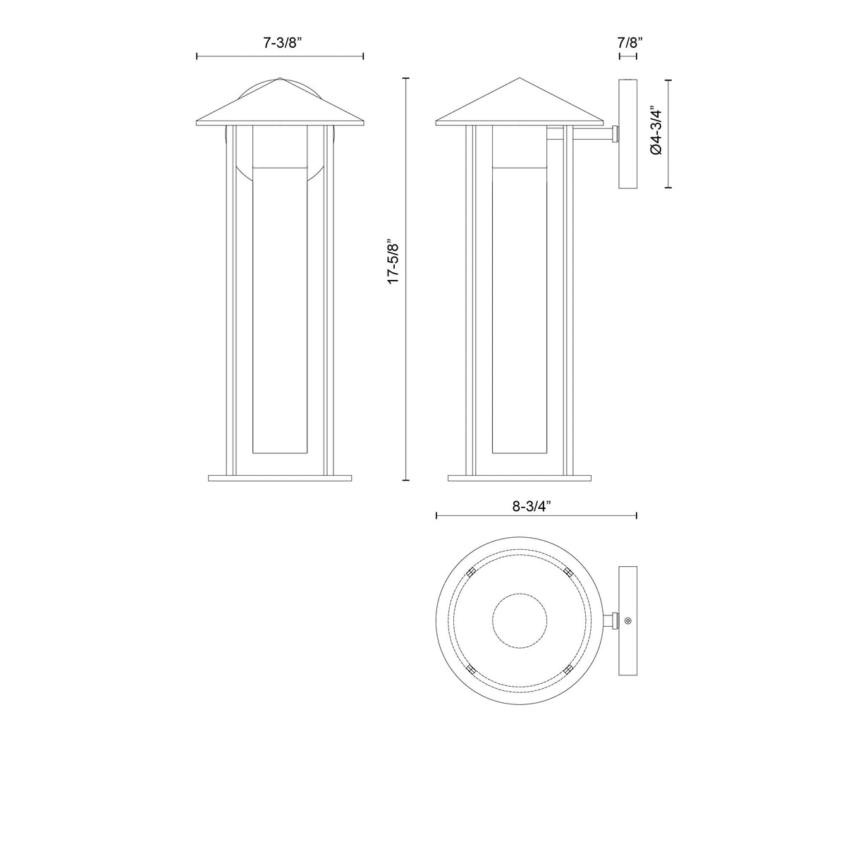 Tenko 18-in Aluminum Outdoor Wall Light