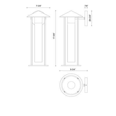Tenko 18-in Aluminum Outdoor Wall Light