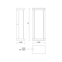 Bravo 14-in Aluminum Outdoor Wall Sconce