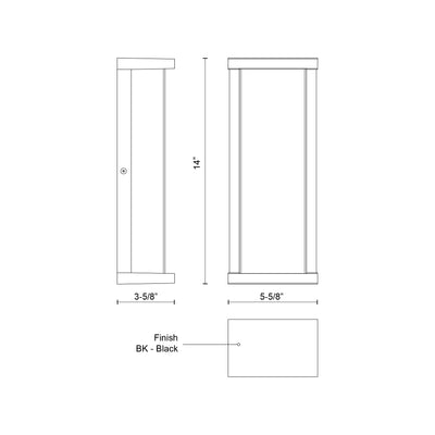 Bravo 14-in Aluminum Outdoor Wall Sconce