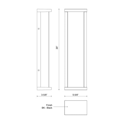 Bravo 20-in Aluminum Outdoor Wall Sconce